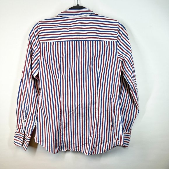 J. Crew Women's Classic-fit Cotton Trifecta Stripe Boy Button Down Shirt Size XS - Picture 5 of 5